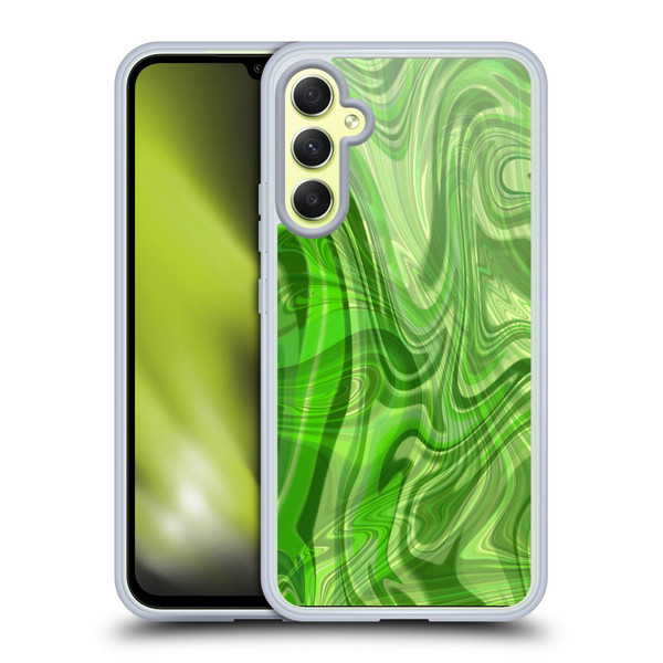 Suzan Lind Marble Green Soft Gel Case for Samsung Galaxy A34 5G