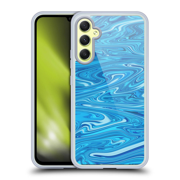Suzan Lind Marble Light Blue Soft Gel Case for Samsung Galaxy A34 5G