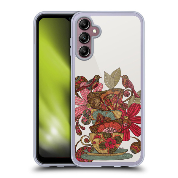 Valentina Birds Teacups Soft Gel Case for Samsung Galaxy A14 5G