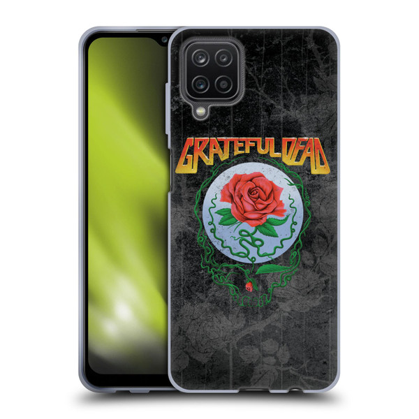 Grateful Dead Graphics Distressed Rose Soft Gel Case for Samsung Galaxy A12 (2020)
