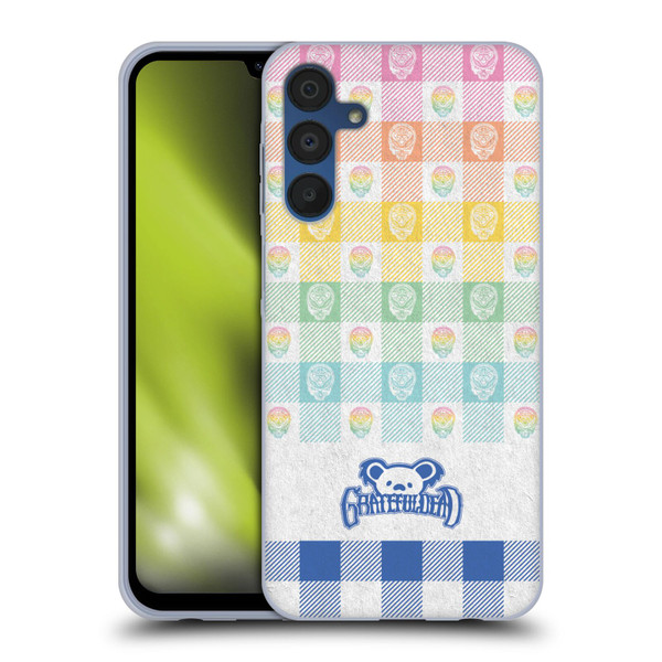 Grateful Dead Graphics Colourful Pattern Soft Gel Case for Samsung Galaxy A15 & MagSafe