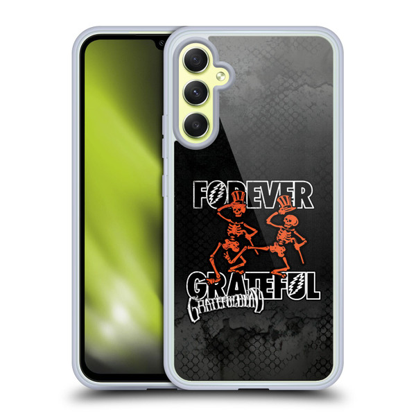 Grateful Dead Graphics Dancing Skeletons Soft Gel Case for Samsung Galaxy A34 5G