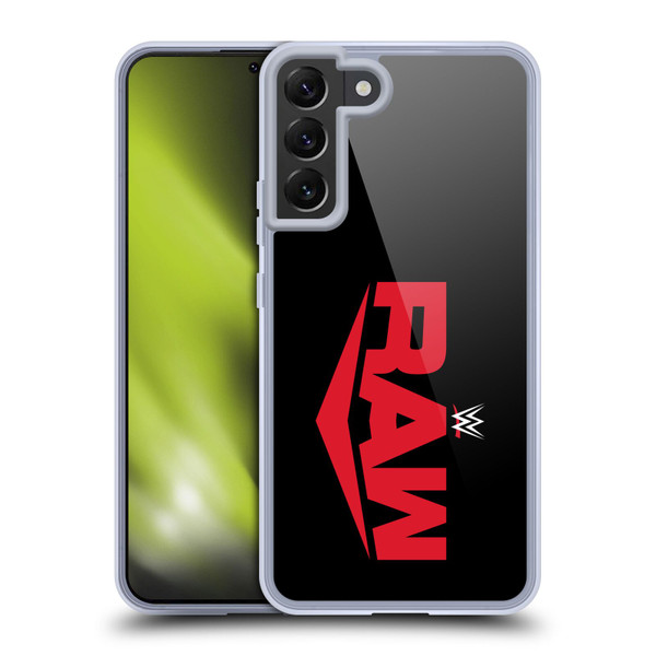 WWE TV Program Logo Raw Soft Gel Case for Samsung Galaxy S22+ 5G & MagSafe