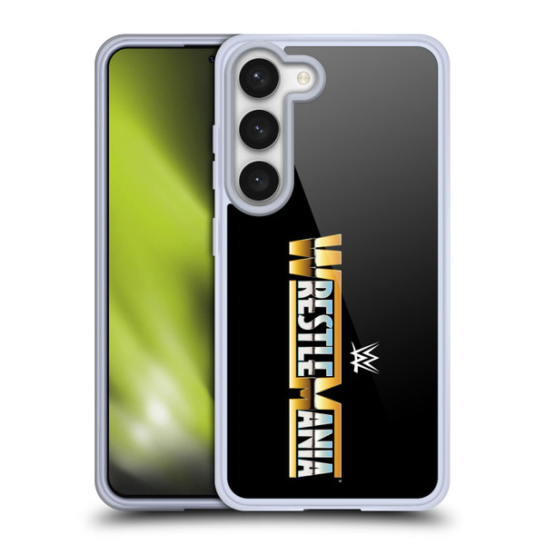 WWE TV Program Logo Wrestlemania Soft Gel Case for Samsung Galaxy S23 5G & MagSafe