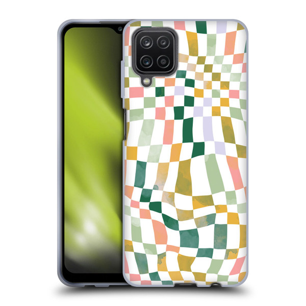 Ninola Checker Pattern Nostalgic Soft Gel Case for Samsung Galaxy A12 (2020)
