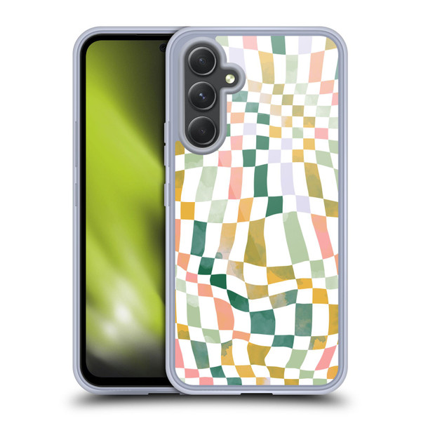 Ninola Checker Pattern Nostalgic Soft Gel Case for Samsung Galaxy A54 5G