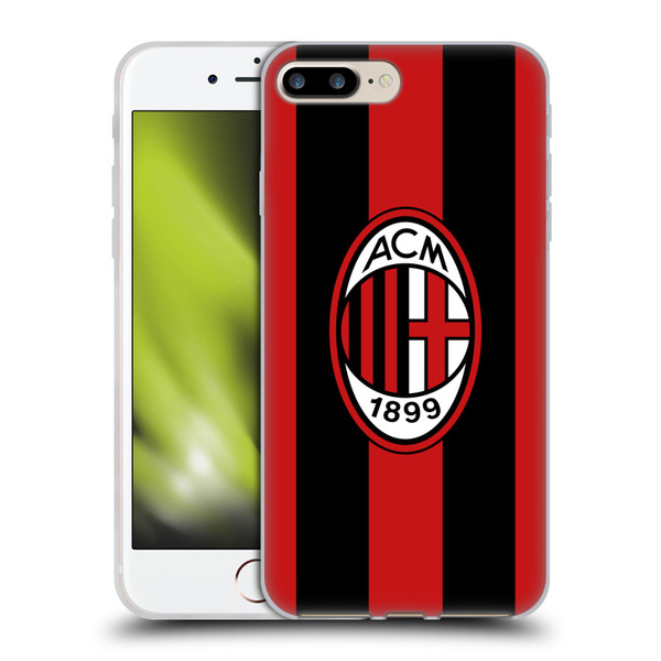 AC Milan 2026/27 Crest Kit Home Soft Gel Case for Apple iPhone 7 Plus / 8 Plus & MagSafe