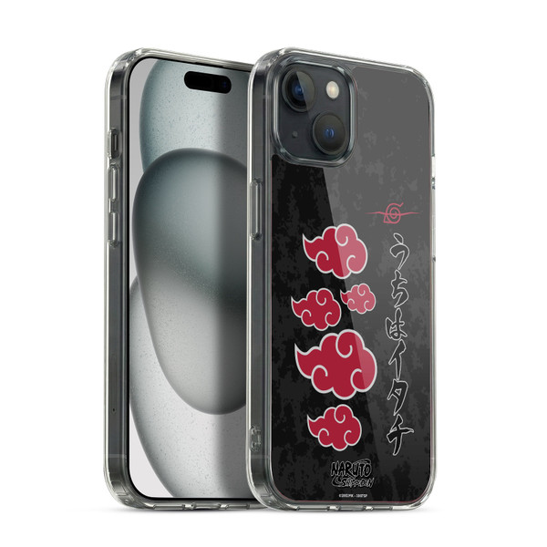 Naruto Shippuden Art Akatsuki Logotype Soft Gel Case for Apple iPhone 15 Plus & MagSafe