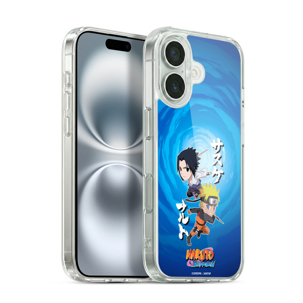 Naruto Shippuden Art Chibi Sasuke Naruto Soft Gel Case for Apple iPhone 16 & MagSafe