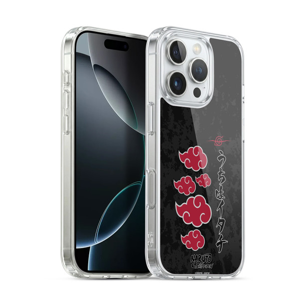 Naruto Shippuden Art Akatsuki Logotype Soft Gel Case for Apple iPhone 16 Pro & MagSafe