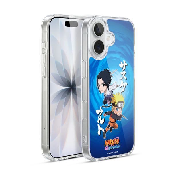 Naruto Shippuden Art Chibi Sasuke Naruto Soft Gel Case for Apple iPhone 17