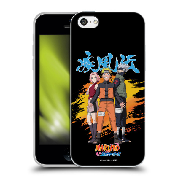 Naruto Shippuden Art Sakura, Naruto, Kakashi Soft Gel Case for Apple iPhone 5c