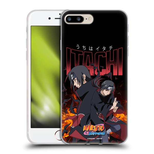 Naruto Shippuden Art Itachi Uchiha Soft Gel Case for Apple iPhone 7 Plus / 8 Plus & MagSafe