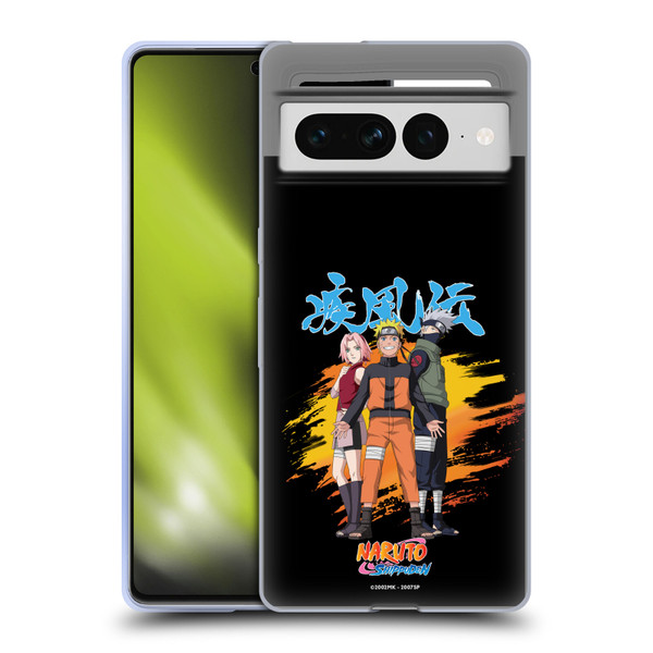 Naruto Shippuden Art Sakura, Naruto, Kakashi Soft Gel Case for Google Pixel 7 Pro