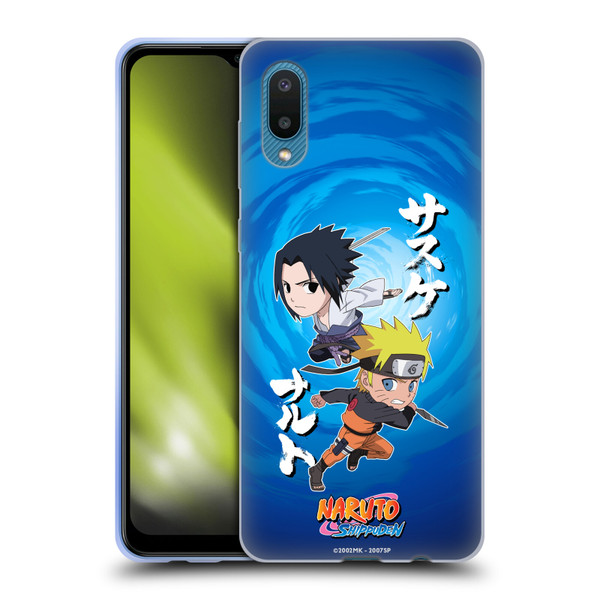 Naruto Shippuden Art Chibi Sasuke Naruto Soft Gel Case for Samsung Galaxy A02/M02 (2021)