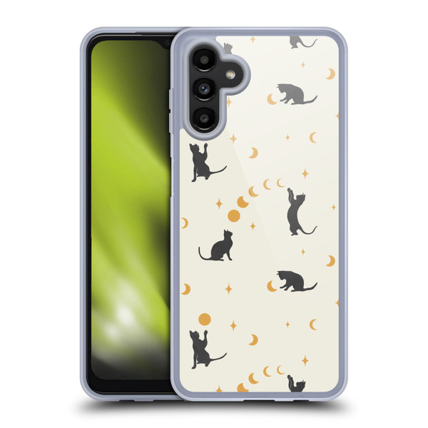 Episodic Drawing Pattern Cat And Moon Soft Gel Case for Samsung Galaxy A13 5G (2021)