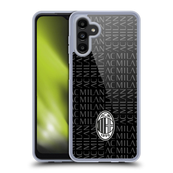 AC Milan Crest Patterns Black And Grey Soft Gel Case for Samsung Galaxy A13 5G (2021)