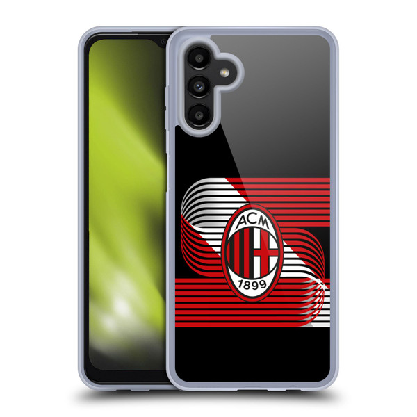 AC Milan Crest Patterns Diagonal Soft Gel Case for Samsung Galaxy A13 5G (2021)