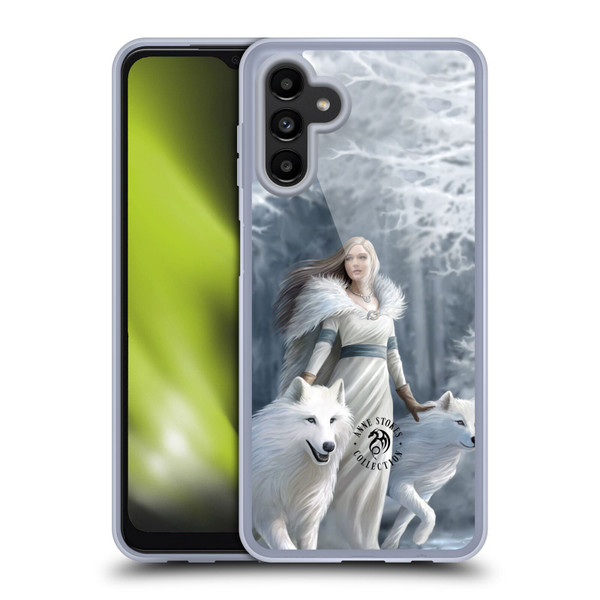 Anne Stokes Wolves Winter Guardians Soft Gel Case for Samsung Galaxy A13 5G (2021)