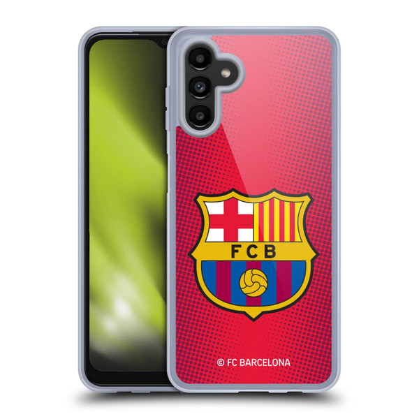 FC Barcelona Crest Halftone Soft Gel Case for Samsung Galaxy A13 5G (2021)