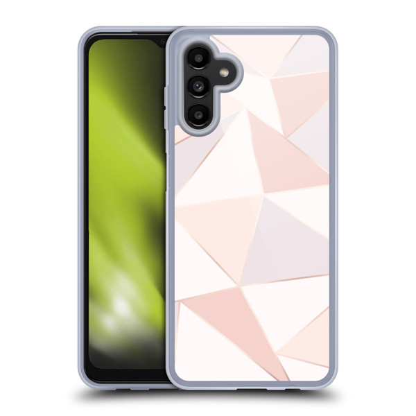 Alyn Spiller Rose Gold Geometry Soft Gel Case for Samsung Galaxy A13 5G (2021)