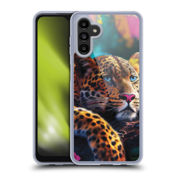 Michael David Ward Animals Reclining Leopard Soft Gel Case for Samsung Galaxy A13 5G (2021)