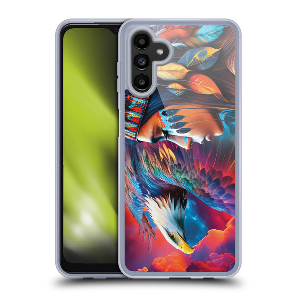 Michael David Ward Psychedelic Art Eagle Soft Gel Case for Samsung Galaxy A13 5G (2021)