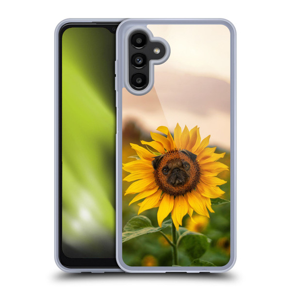 Pixelmated Animals Surreal Pets Pugflower Soft Gel Case for Samsung Galaxy A13 5G (2021)