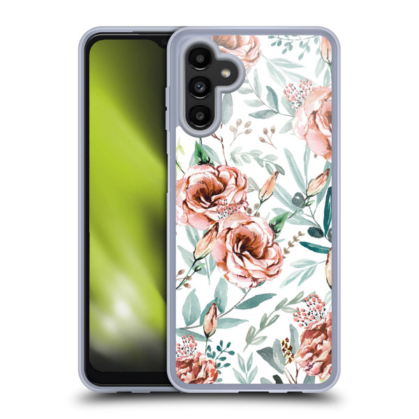 Anis Illustration Bloomers White Soft Gel Case for Samsung Galaxy A13 5G (2021)