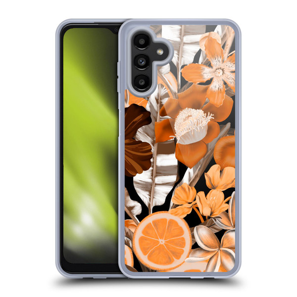 Anis Illustration Graphics Flower & Fruit Orange Soft Gel Case for Samsung Galaxy A13 5G (2021)