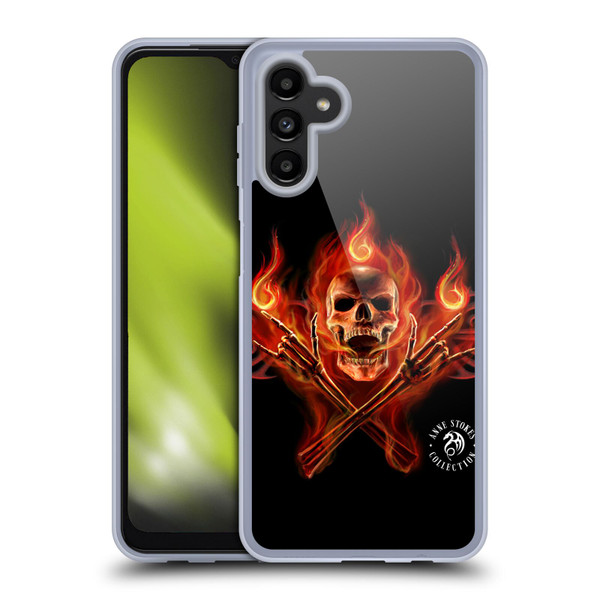 Anne Stokes Fire Tribal Hell Skull Soft Gel Case for Samsung Galaxy A13 5G (2021)