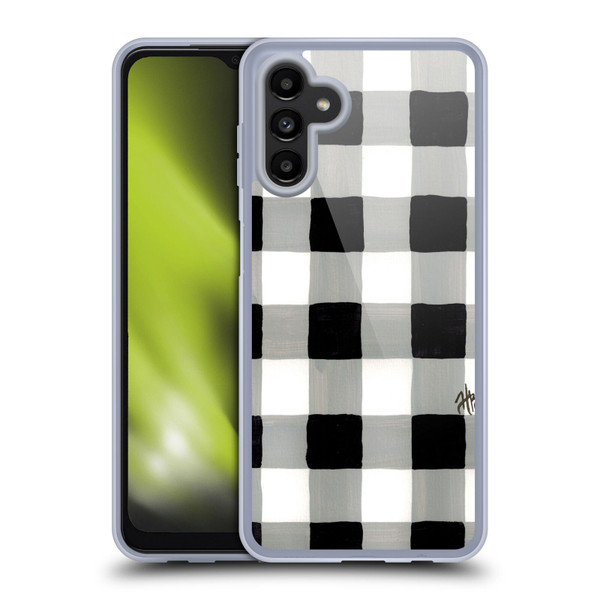 Haley Bush Pattern Painting Buffalo Check Black Soft Gel Case for Samsung Galaxy A13 5G (2021)