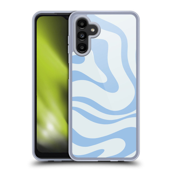 Kierkegaard Design Studio Art Blue Abstract Swirl Pattern Soft Gel Case for Samsung Galaxy A13 5G (2021)