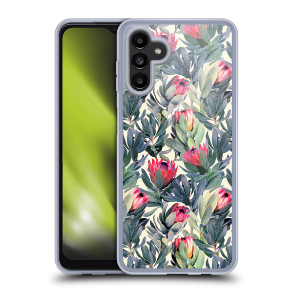 Micklyn Le Feuvre Florals Painted Protea Soft Gel Case for Samsung Galaxy A13 5G (2021)