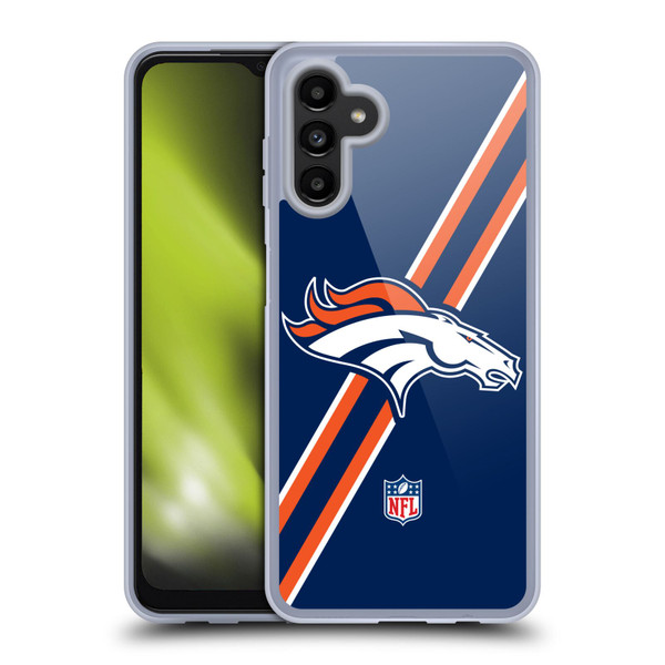 NFL Denver Broncos Logo Stripes Soft Gel Case for Samsung Galaxy A13 5G (2021)