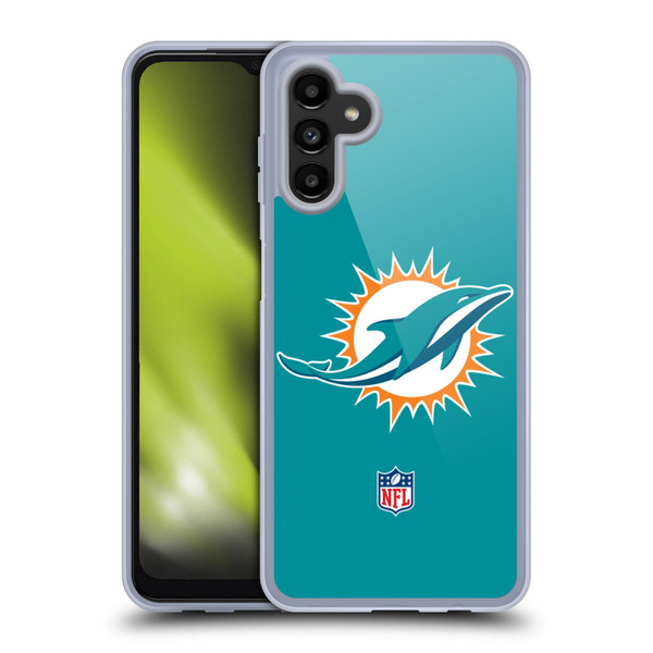 NFL Miami Dolphins Logo Plain Soft Gel Case for Samsung Galaxy A13 5G (2021)