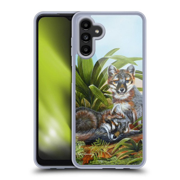 Lisa Sparling Creatures Red Fox Kits Soft Gel Case for Samsung Galaxy A13 5G (2021)