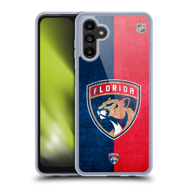 NHL Florida Panthers Half Distressed Soft Gel Case for Samsung Galaxy A13 5G (2021)
