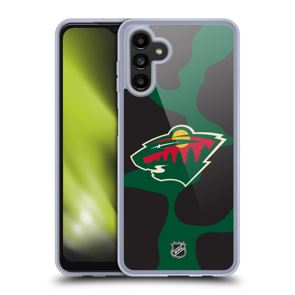 NHL Minnesota Wild Cow Pattern Soft Gel Case for Samsung Galaxy A13 5G (2021)