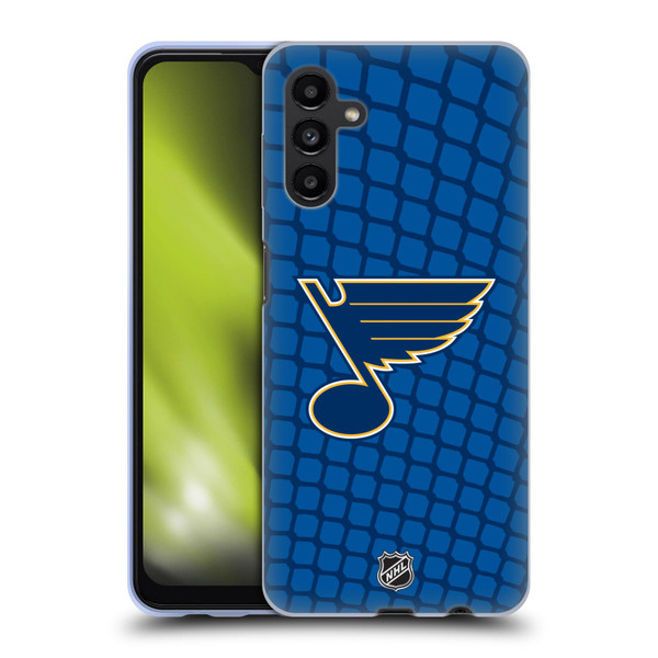 NHL St Louis Blues Net Pattern Soft Gel Case for Samsung Galaxy A13 5G (2021)