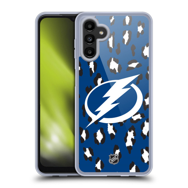 NHL Tampa Bay Lightning Leopard Pattern Soft Gel Case for Samsung Galaxy A13 5G (2021)