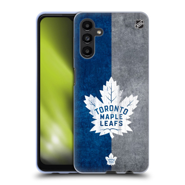 NHL Toronto Maple Leafs Half Distressed Soft Gel Case for Samsung Galaxy A13 5G (2021)