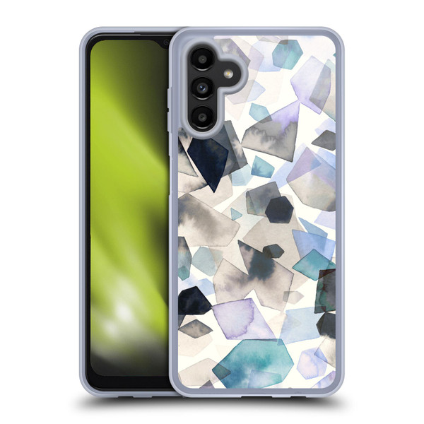 Ninola Pattern Abstract Crystals Blue Soft Gel Case for Samsung Galaxy A13 5G (2021)