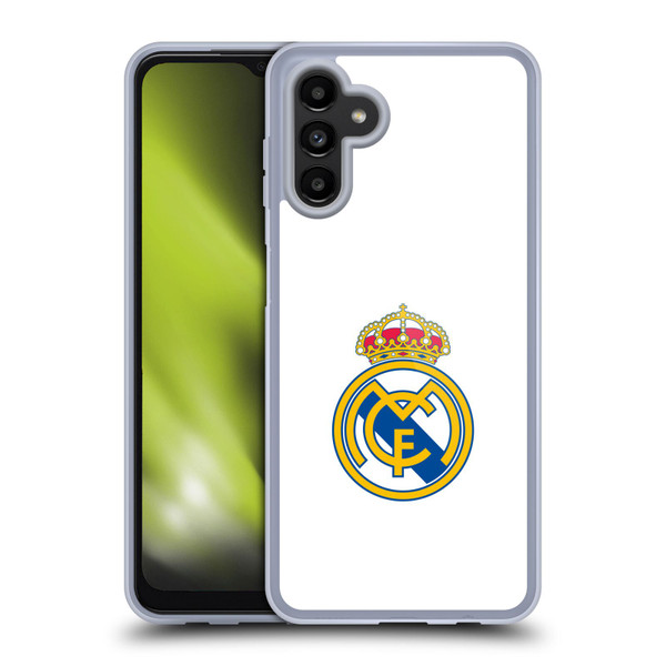 Real Madrid CF Origin Plain Logo White Soft Gel Case for Samsung Galaxy A13 5G (2021)