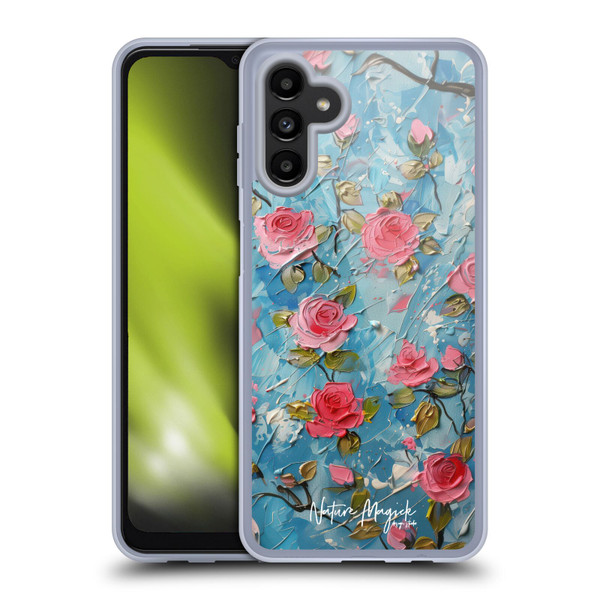 Nature Magick Paint Blobs Roses Soft Gel Case for Samsung Galaxy A13 5G (2021)