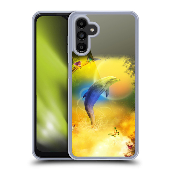 Simone Gatterwe Dolphins Colorful Dolphin Soft Gel Case for Samsung Galaxy A13 5G (2021)
