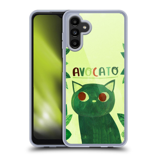 Planet Cat Puns Avocato Soft Gel Case for Samsung Galaxy A13 5G (2021)