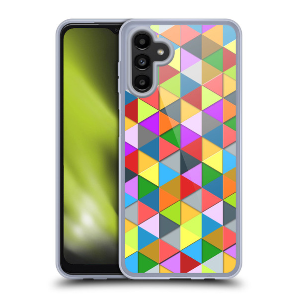 PLdesign Geometric Colourful Triangle Soft Gel Case for Samsung Galaxy A13 5G (2021)