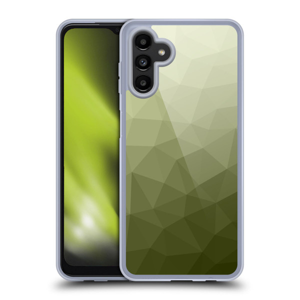 PLdesign Geometric Patterns Army Green Gradient Mesh Soft Gel Case for Samsung Galaxy A13 5G (2021)