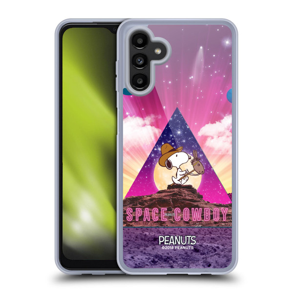 Peanuts Snoopy Space Cowboy Nebula Triangle Soft Gel Case for Samsung Galaxy A13 5G (2021)